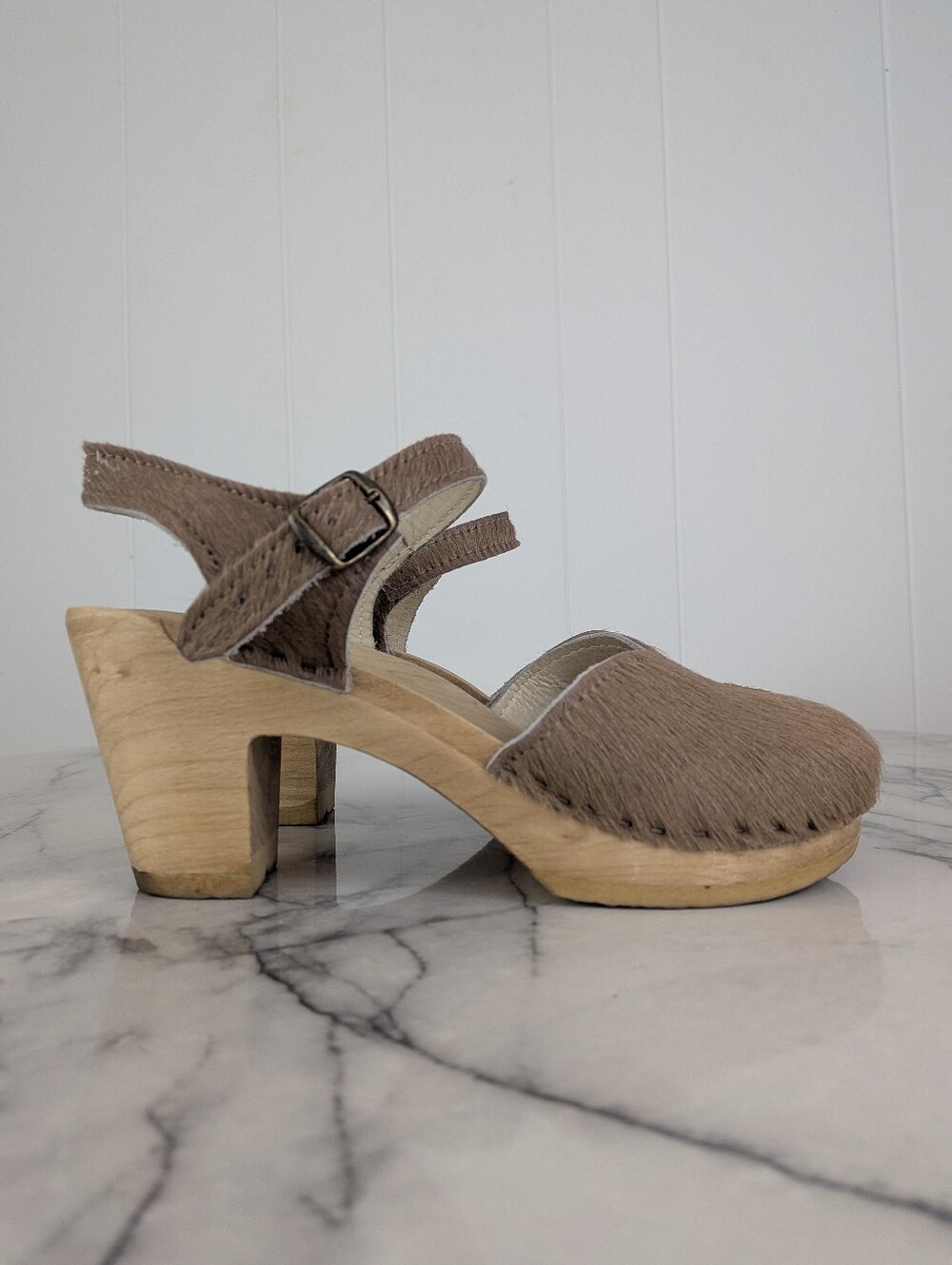 Sven Pony Hair Mary Jane Sandals